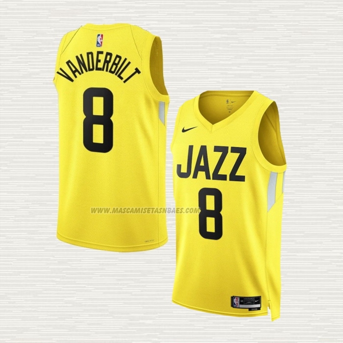 Camiseta Jarred Vanderbilt NO 8 Utah Jazz Icon 2022-23 Amarillo